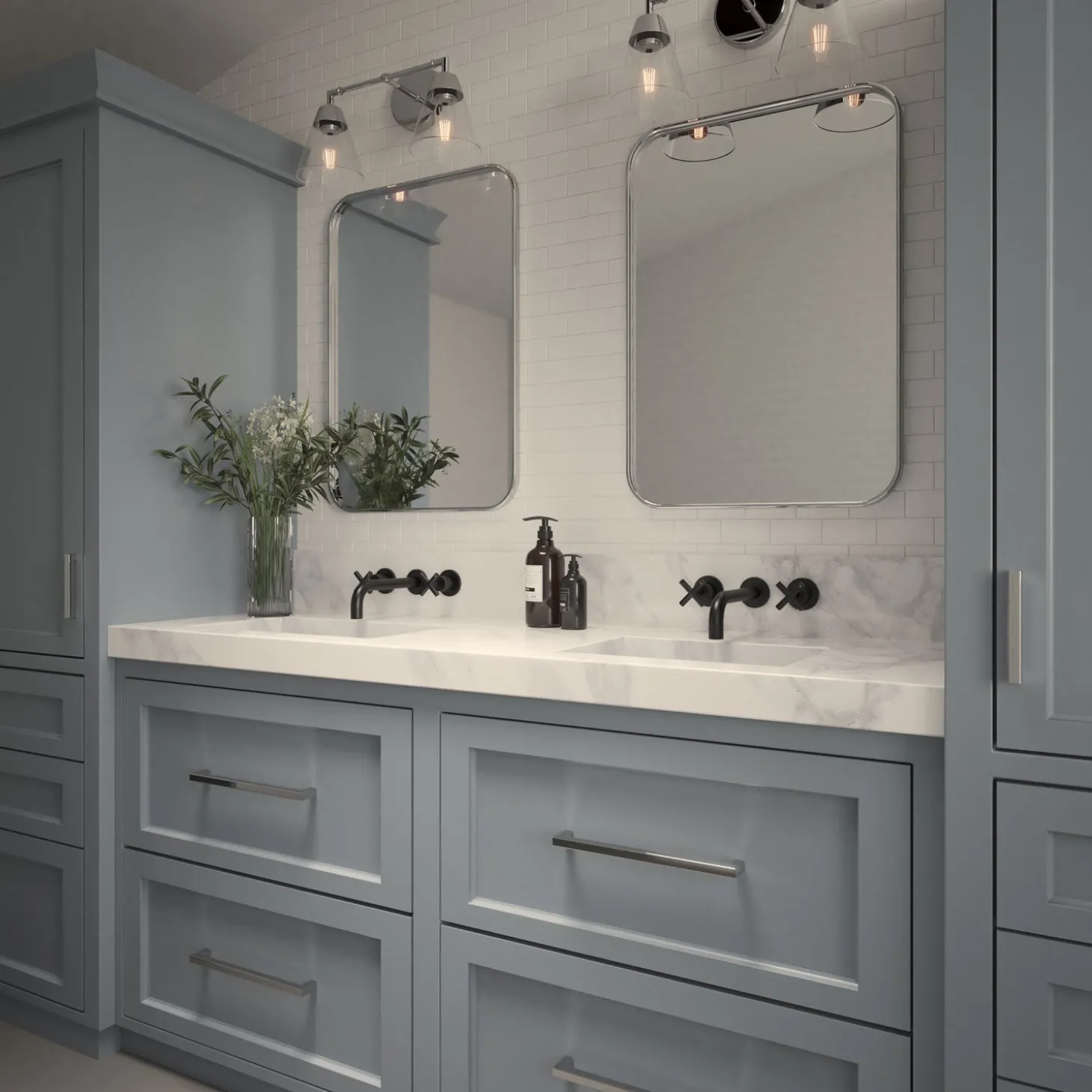 Open Box Owen 2-Light Vanity Wall Light, Polished Nickel