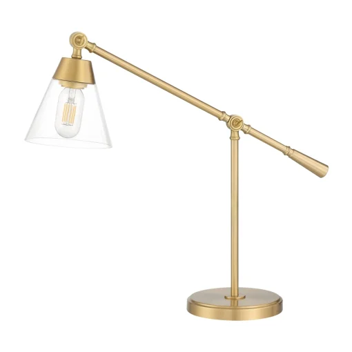 Open Box Owen Table Lamp, Satin Brass