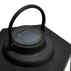 Open Box Rigel Hexagonal Metal Lantern with Solar LED Candle, Medium