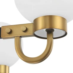 Open Box Ryan 5 Light Chandelier, Matte Black and Aged Brass