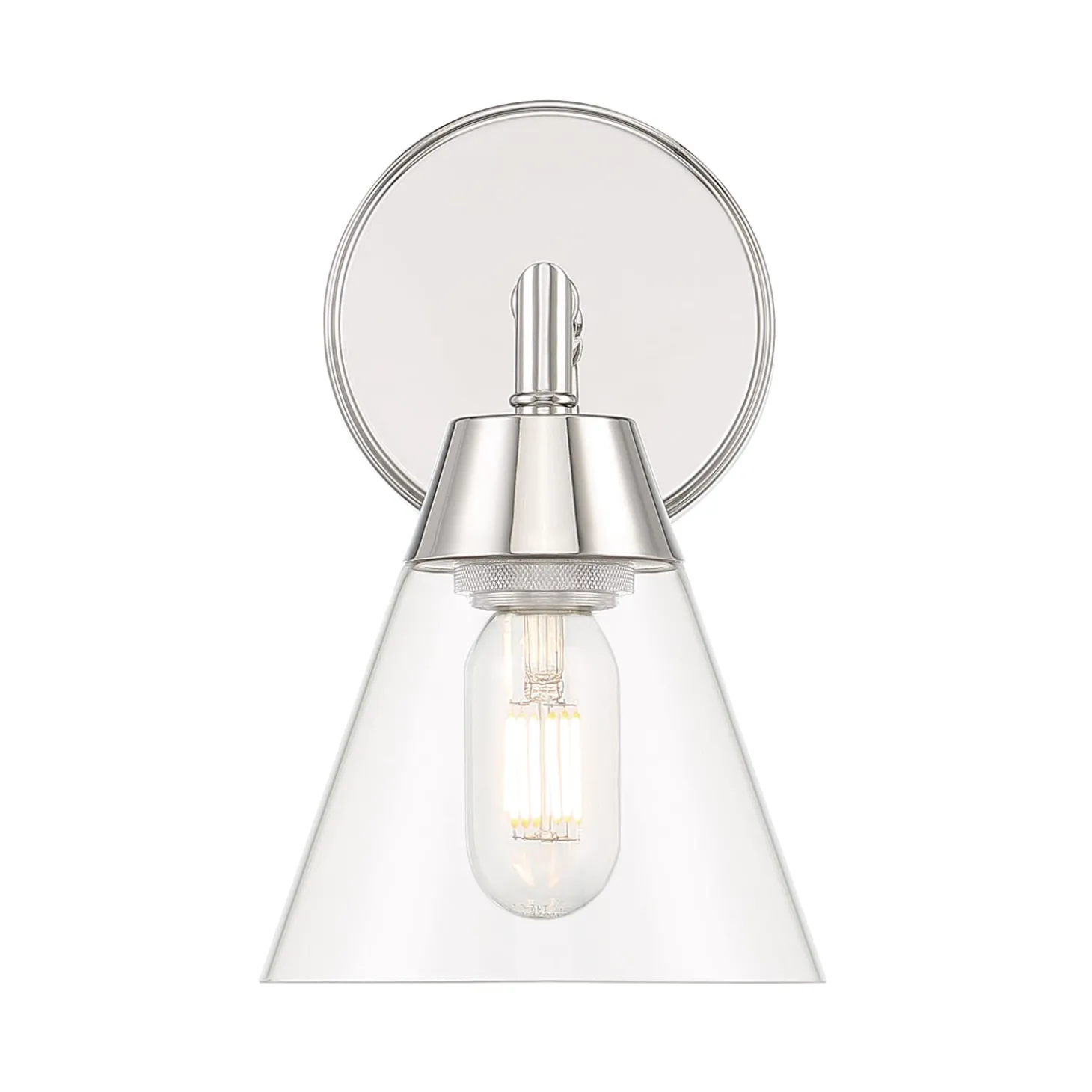 Owen 1 Light Vanity Wall Sconce, Polished Nickel