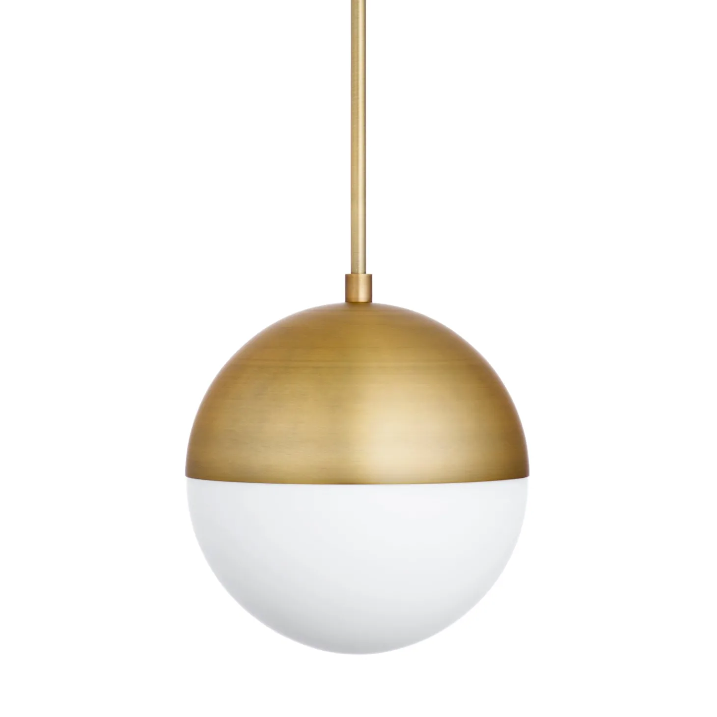 Powell LED 10" Aged Brass Globe Pendant