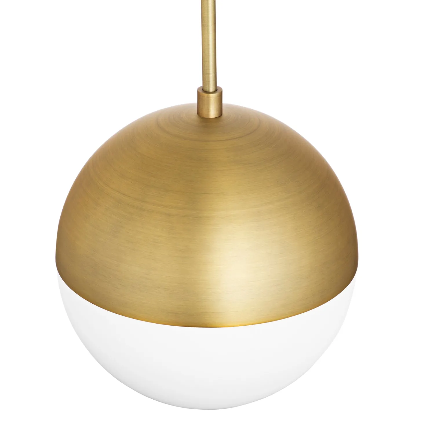 Powell LED 10" Aged Brass Globe Pendant