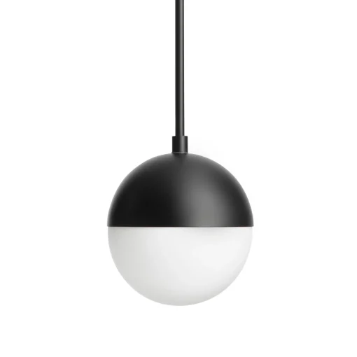 Powell LED 7" Matte Black Globe Pendant