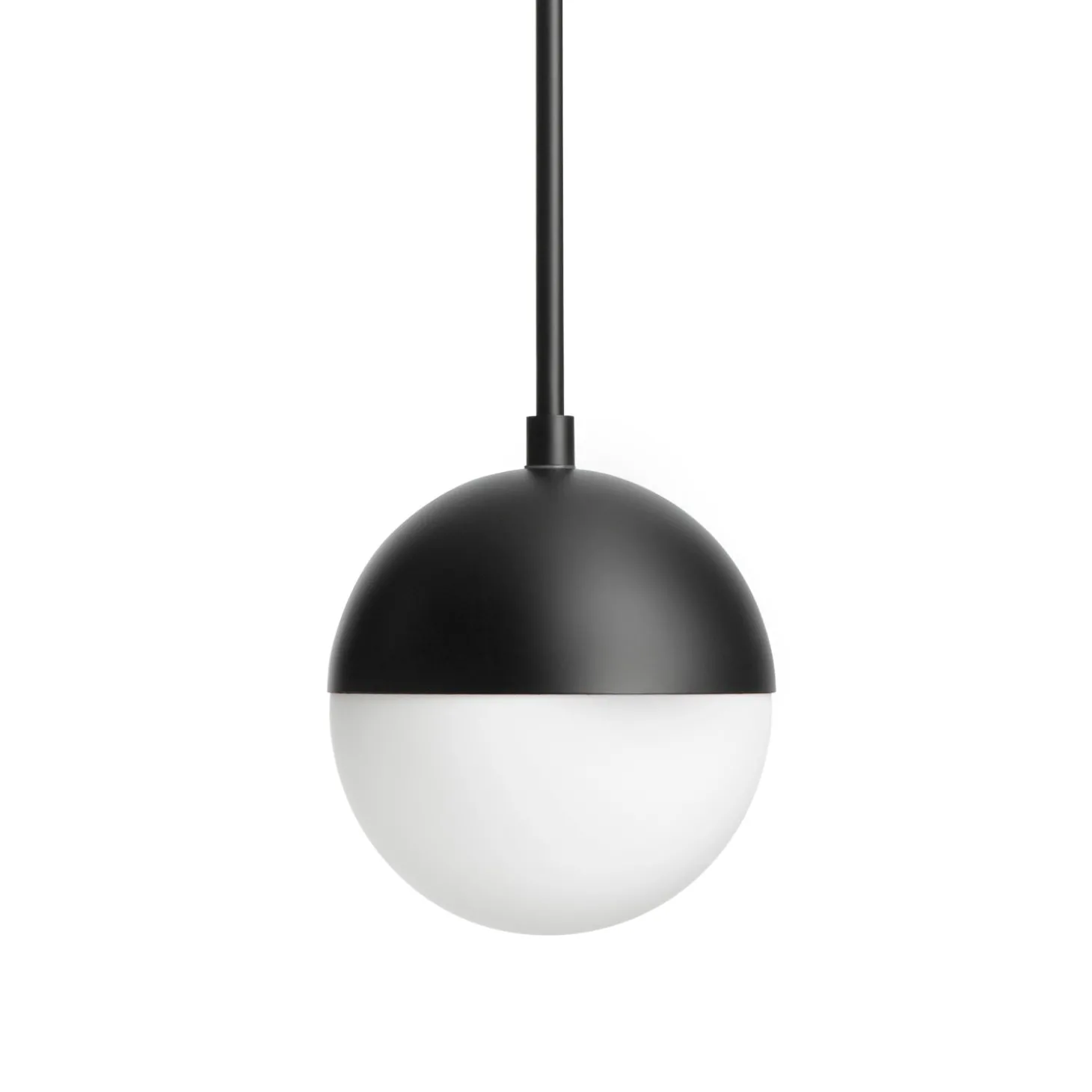 Powell LED 7" Matte Black Globe Pendant