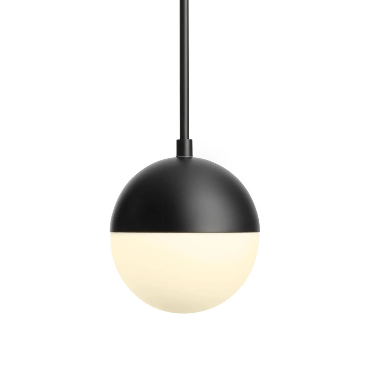 Powell LED 7" Matte Black Globe Pendant