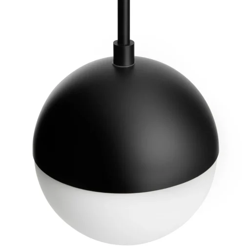 Powell LED 7" Matte Black Globe Pendant