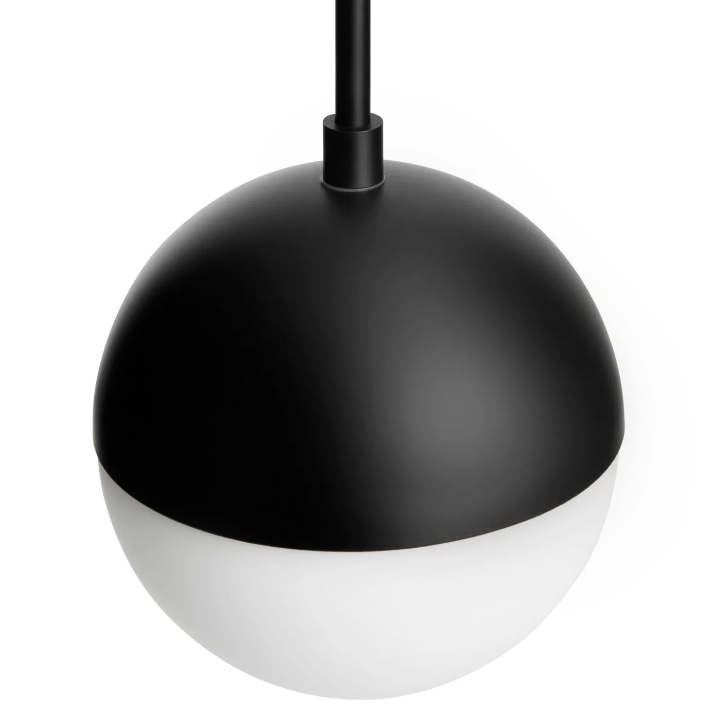 Powell LED 7" Matte Black Globe Pendant