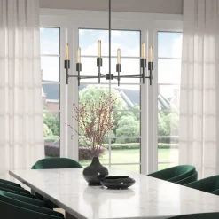 Prospect 6-Light Round Chandelier, Matte Black