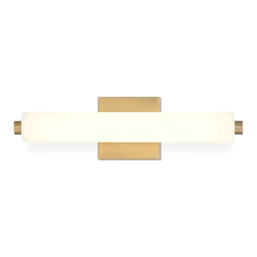 Ronan 18" Opal Glass LED Vanity Light, Aged Brass