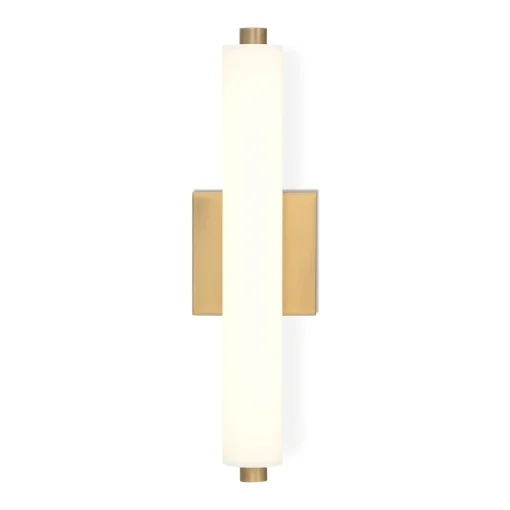 Ronan 18" Opal Glass LED Vanity Light, Aged Brass