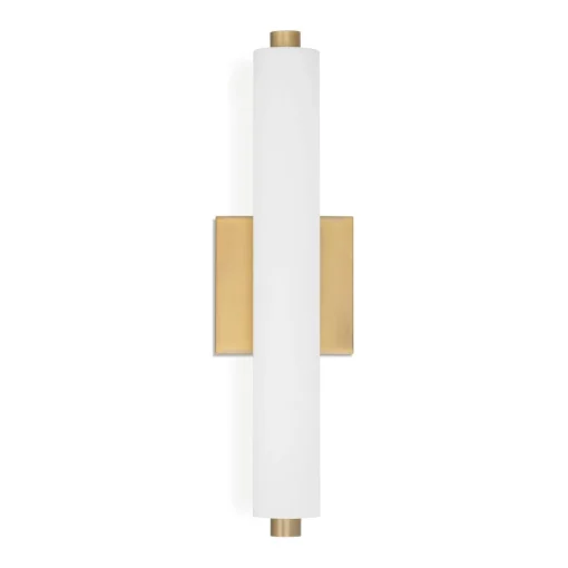 Ronan 18" Opal Glass LED Vanity Light, Aged Brass