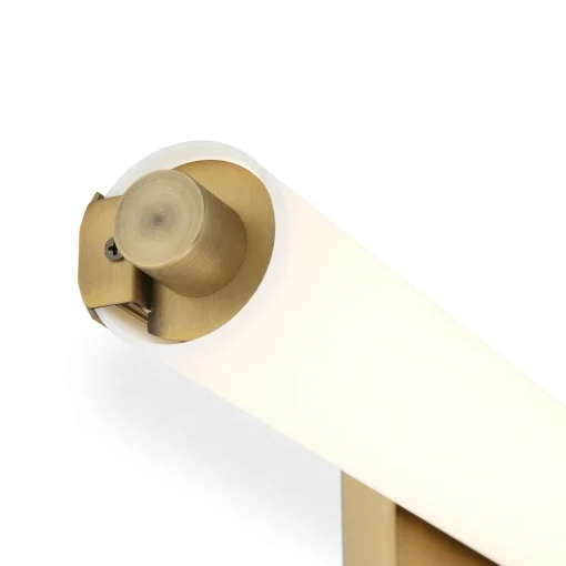 Ronan 18" Opal Glass LED Vanity Light, Aged Brass