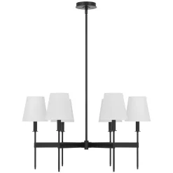 Taylor 6 Light Chandelier, Matte Black