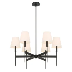 Taylor 6 Light Chandelier, Matte Black