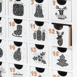 Winter Wonderland Pre-Lit LED Fold Out Wooden Advent Calendar with Drawers